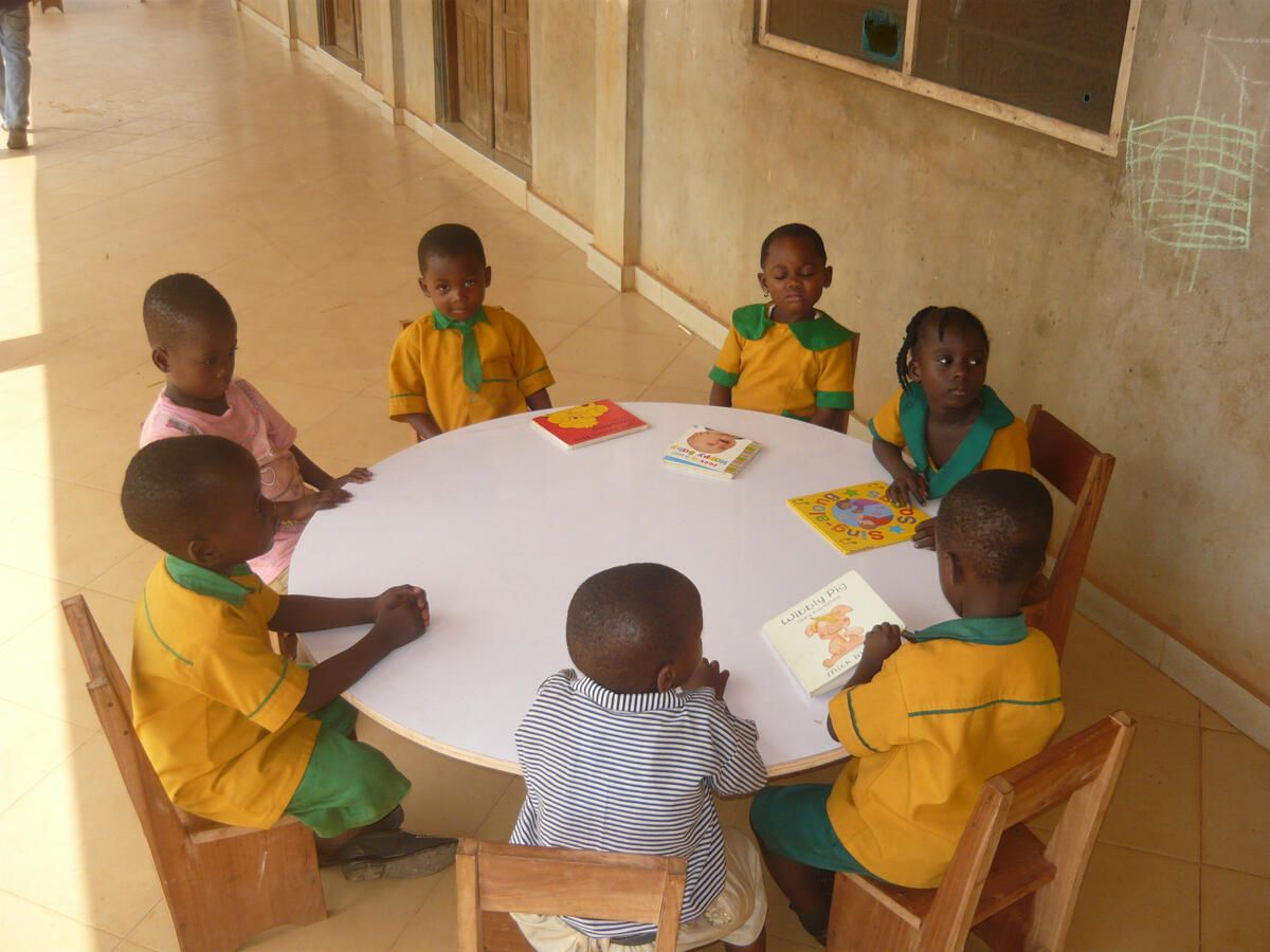 Kleuterklasje bij Mother Cares Educational Complex